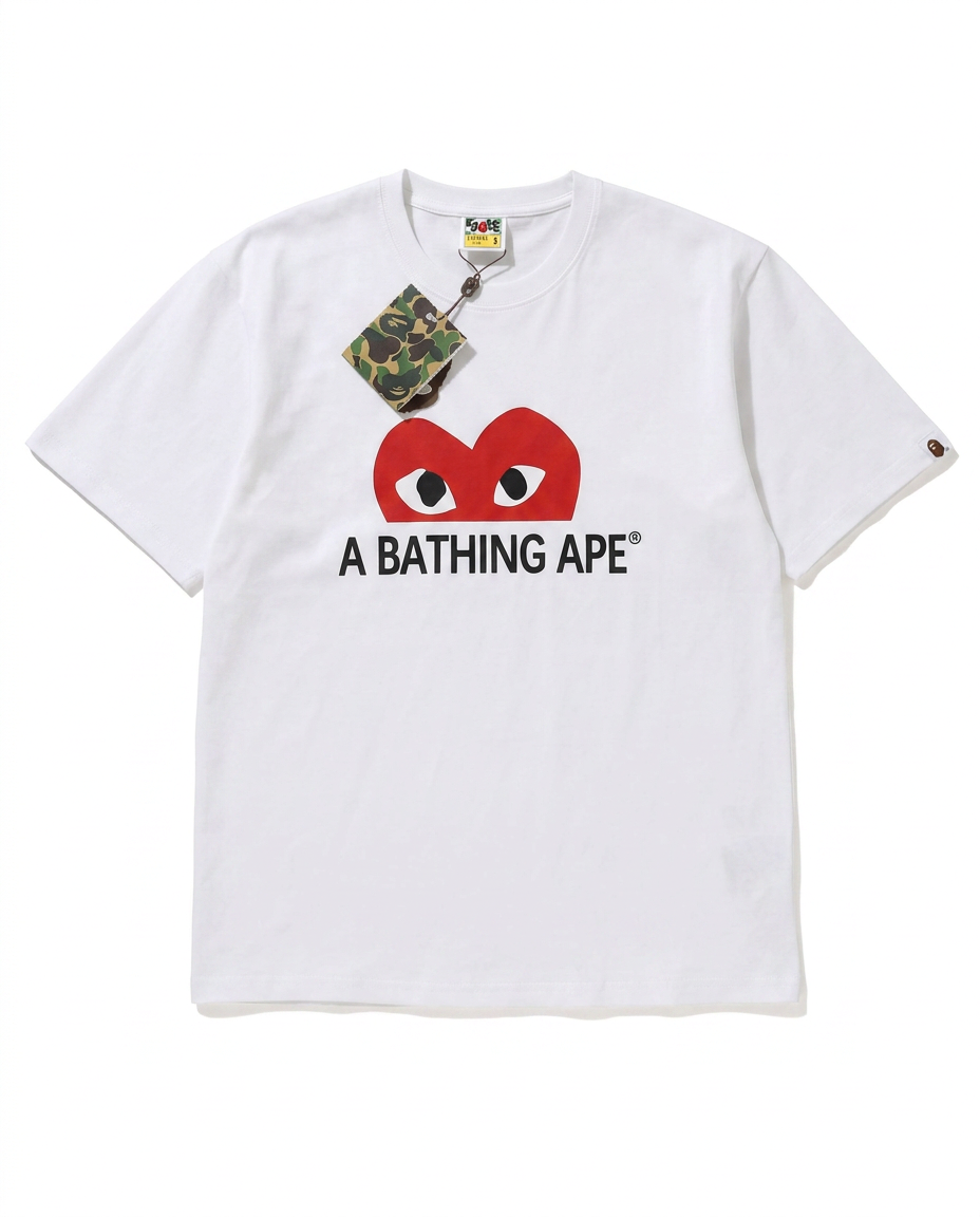 BAPE Play white tee