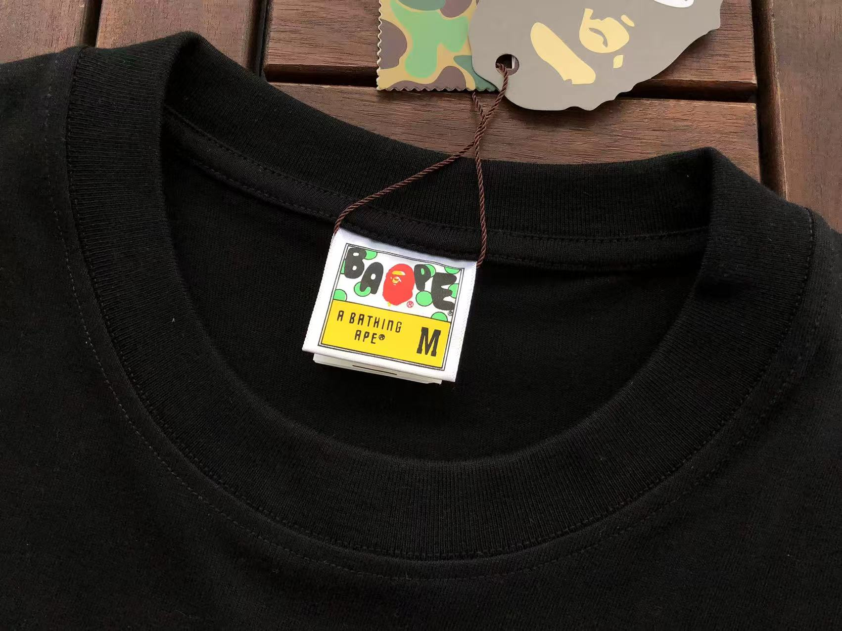BAPE tee collar tag