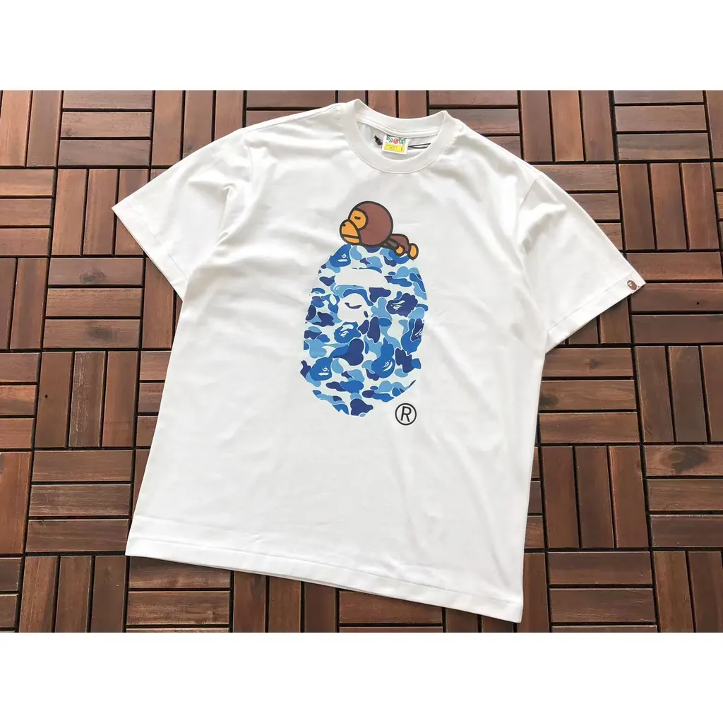 BAPE blue camo tee