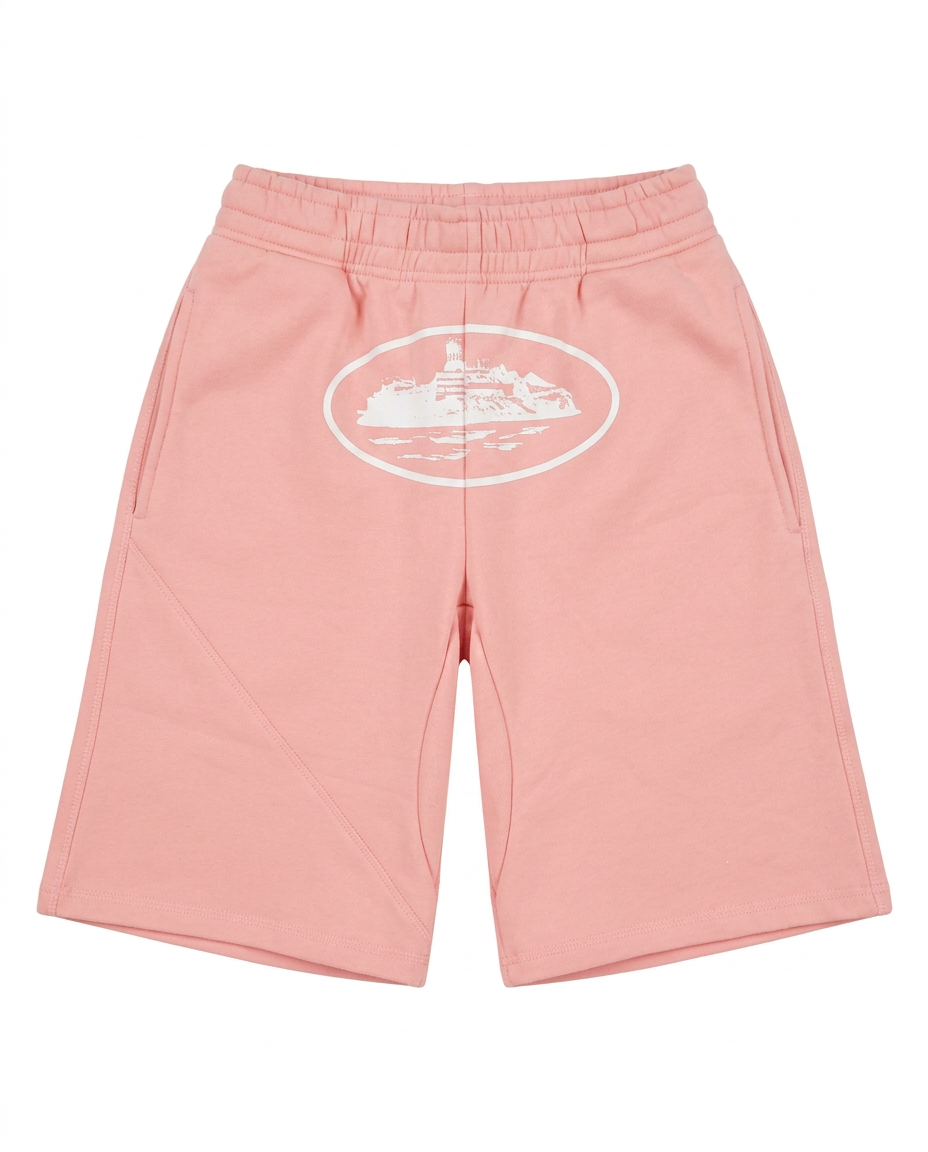 Corteiz Alcatraz pink shorts