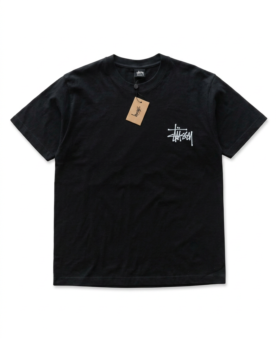 Stüssy black tee front