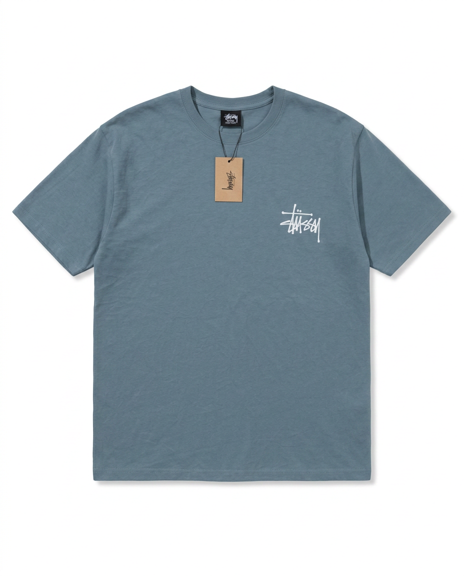 Stüssy blue tee front