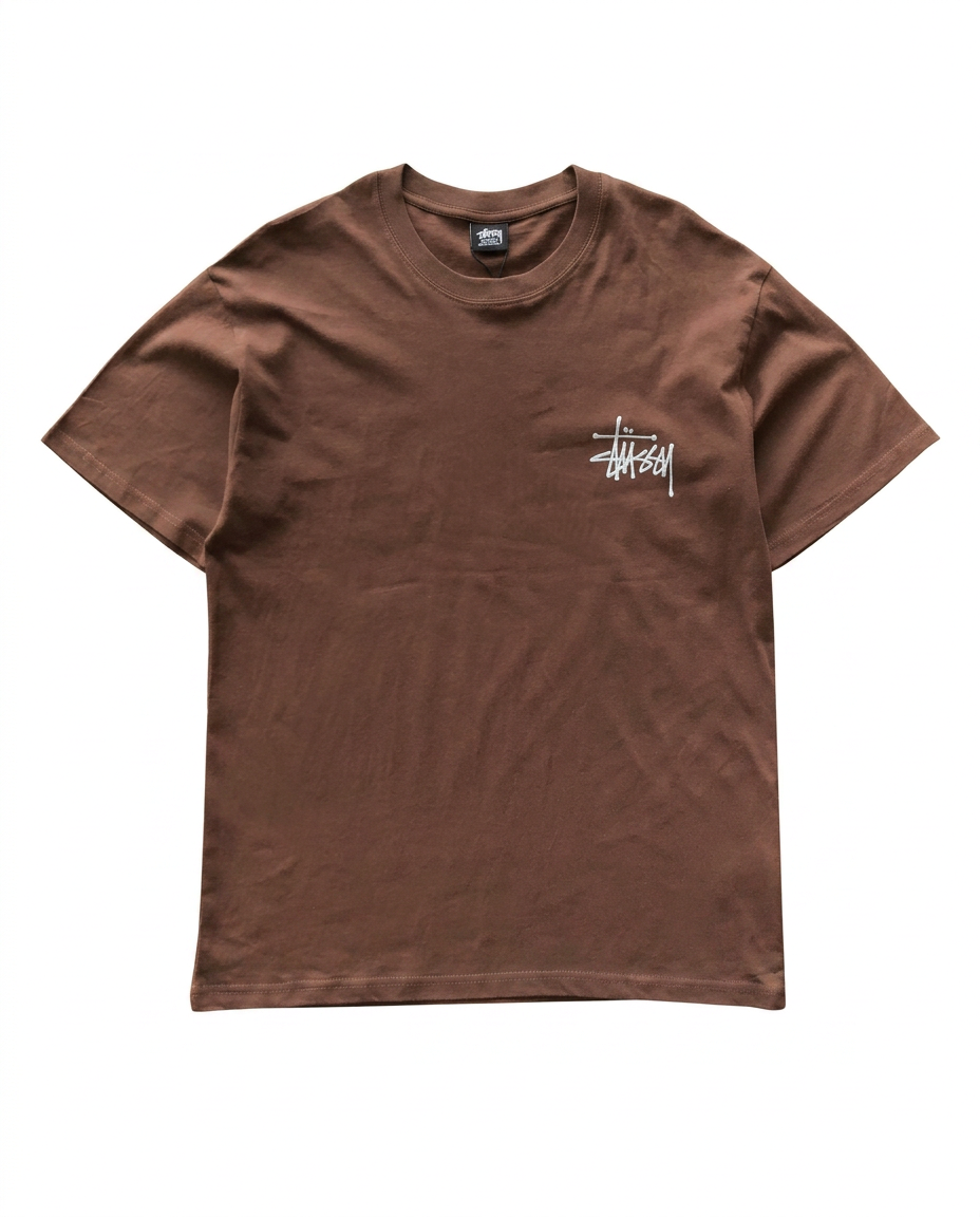 Stüssy brown tee front
