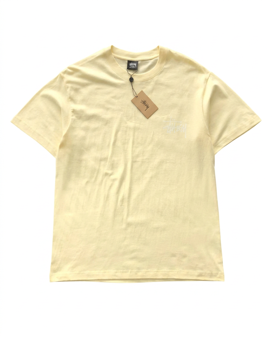 Stüssy cream tee front