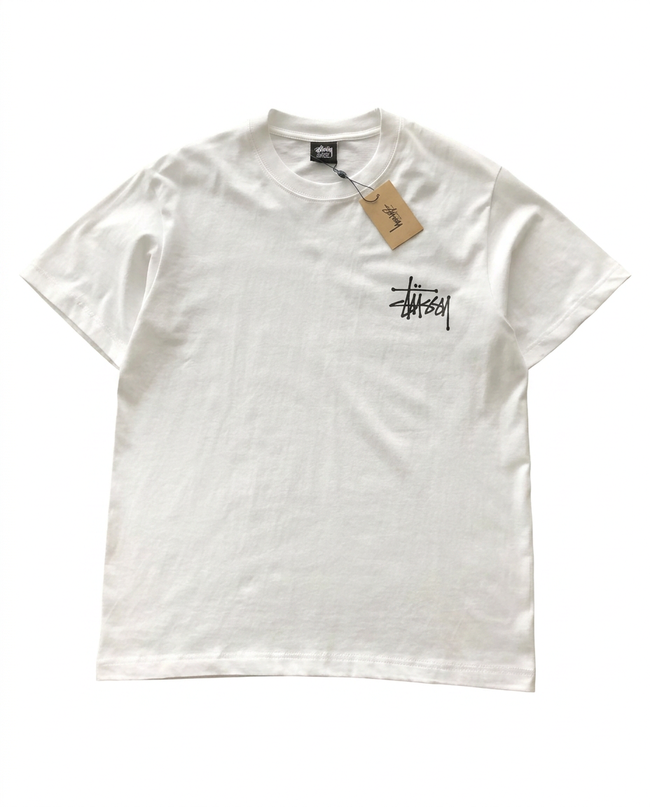 Stüssy white tee front